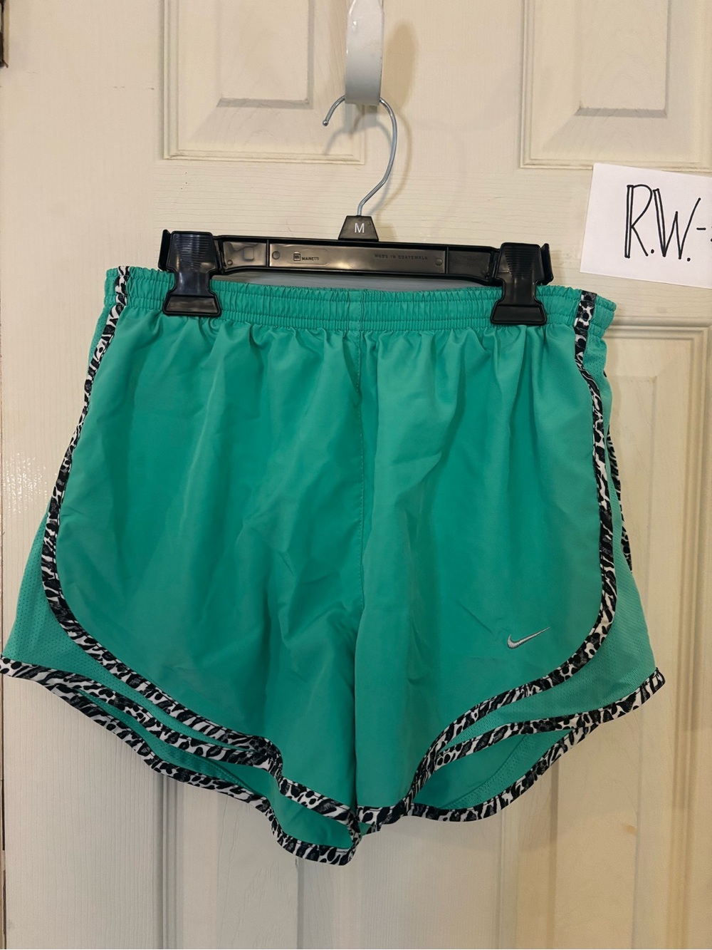 Nike Women’s Teal Athletic Shorts with Zebra Trim